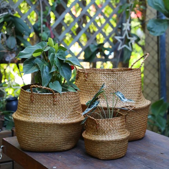 Cache pot en osier | Bohème Naturel