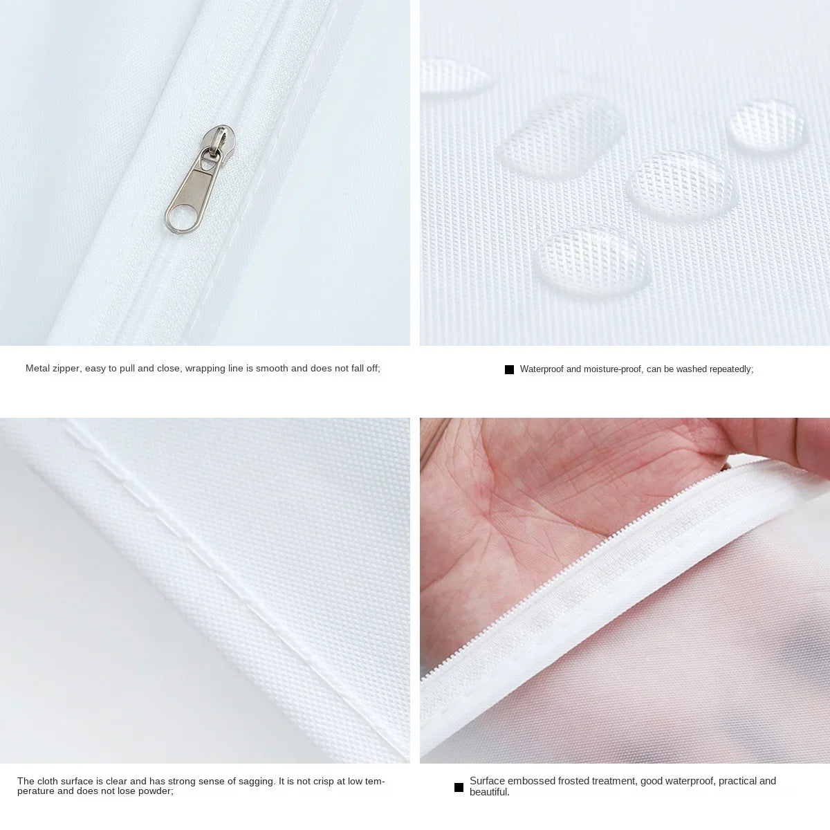 Housse de vêtements transparent