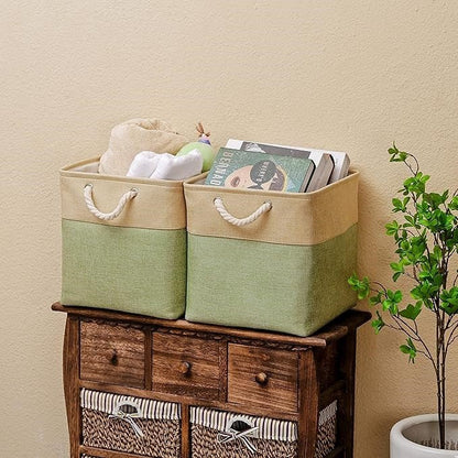 LingeBox™ - Beige & Vert - Ma Boîte à Rangement