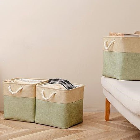 LingeBox™ - Beige & Vert - Ma Boîte à Rangement