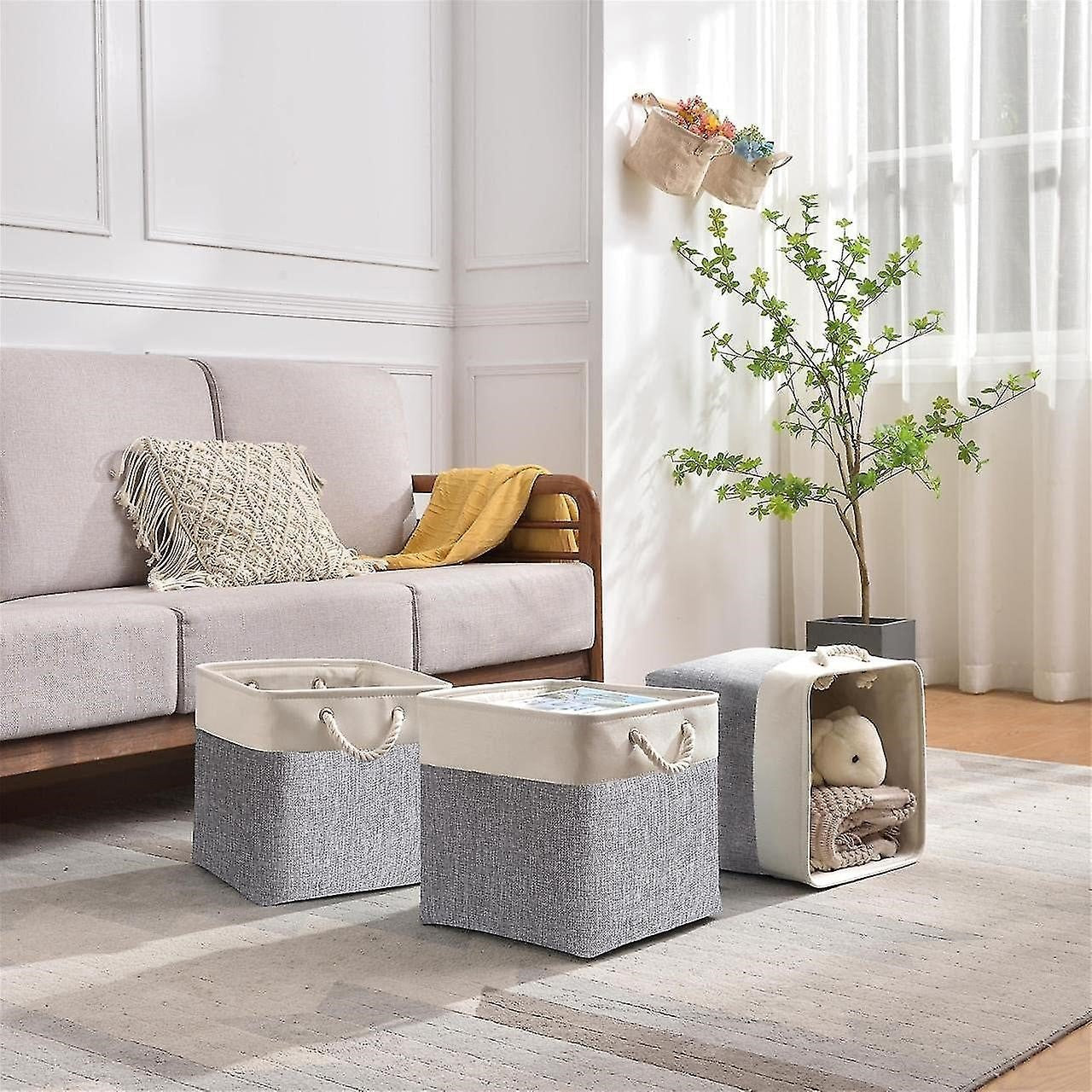 LingeBox™ - Blanc & Gris - Ma Boîte à Rangement