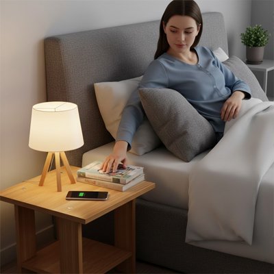 Table de chevet bois